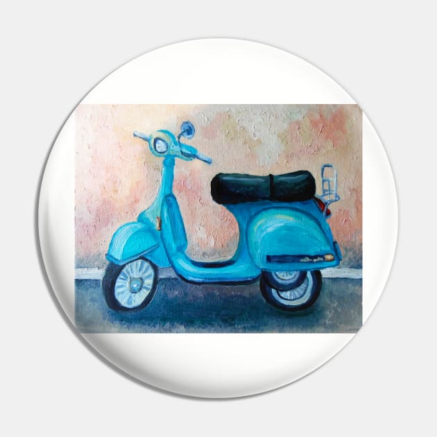 Retro scooter Pin by Kuhtina