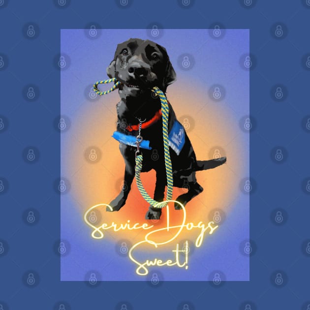 Sweet Black Lab Service Dog by B C Designs