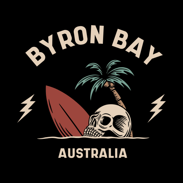 Vintage Surfing Byron Bay, Australia by SLAG_Creative