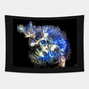 Mother Cat and Kittens Mosaic Tapestry