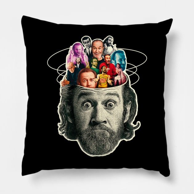 george carlin Pillow by MustGoon