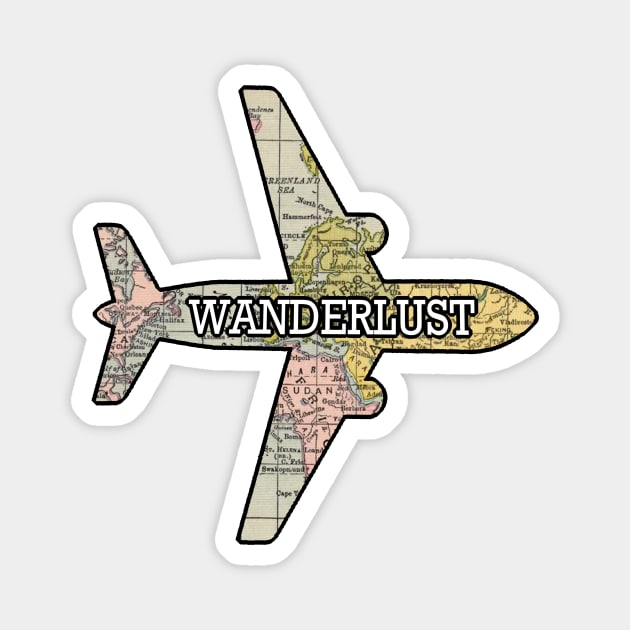 Wanderlust Airplane Magnet by AbundanceSeed