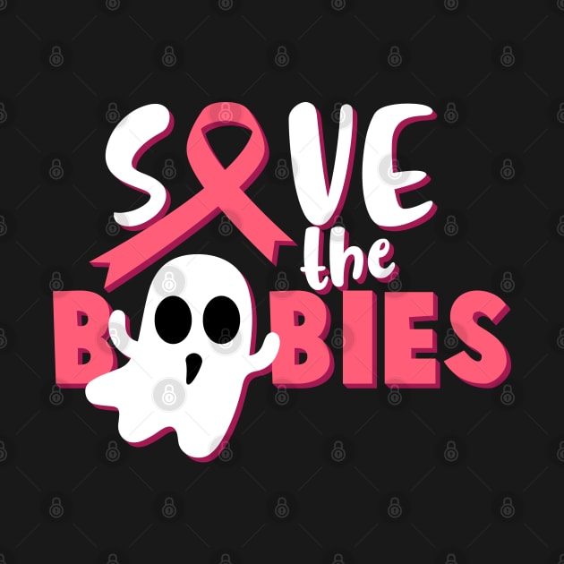 Womens Save The Boobies Breast Cancer Awareness Pink October by stuffbyjlim