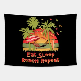 Eat Sleep Beach Repeat Tapestry