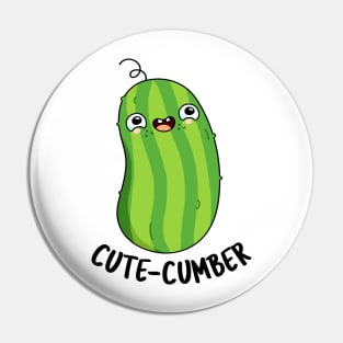 CuteCumber Cute Cucumber Pun Pin