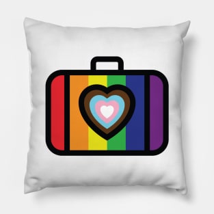 Heart Suitcase Icon - Pride Pillow