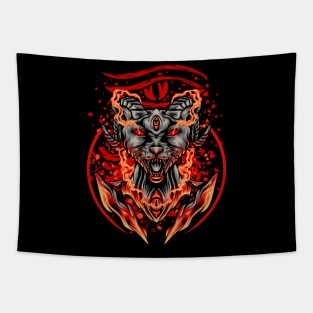 Egyptian Satanic Cat Tapestry