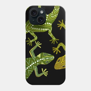 Gathering of Green Geckos Phone Case