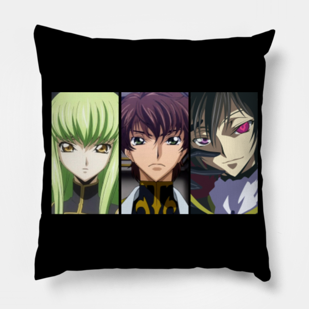 Graphic Japanese Anime Code Geass Characters C C Suzaku Lelouch Code Geass Almohada Teepublic Mx