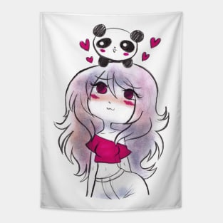 Panda Girl Tapestry