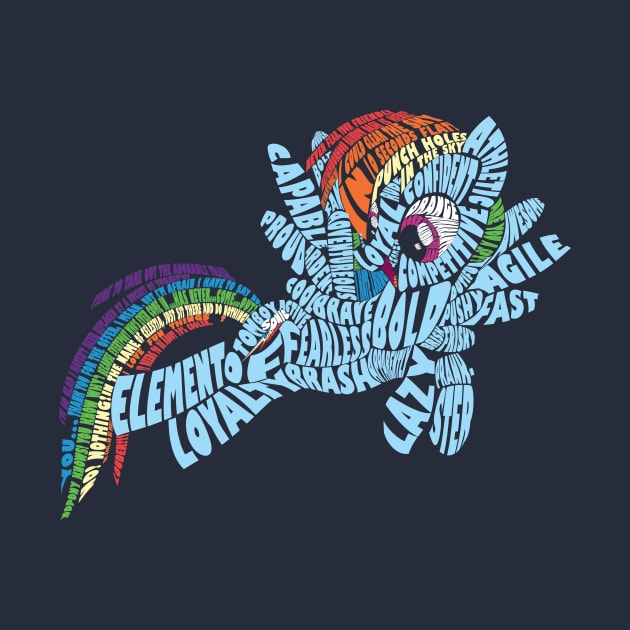 Wordy Rainbow Dash by WanWanWana