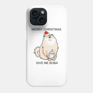 Merry Christmas! Cat Wants Boba! Phone Case