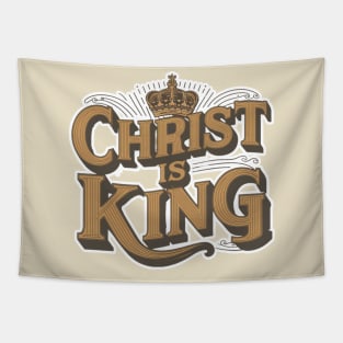 Christ is King Retro Design Tapestry