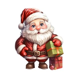 Cute Santa Claus with Gifts T-Shirt