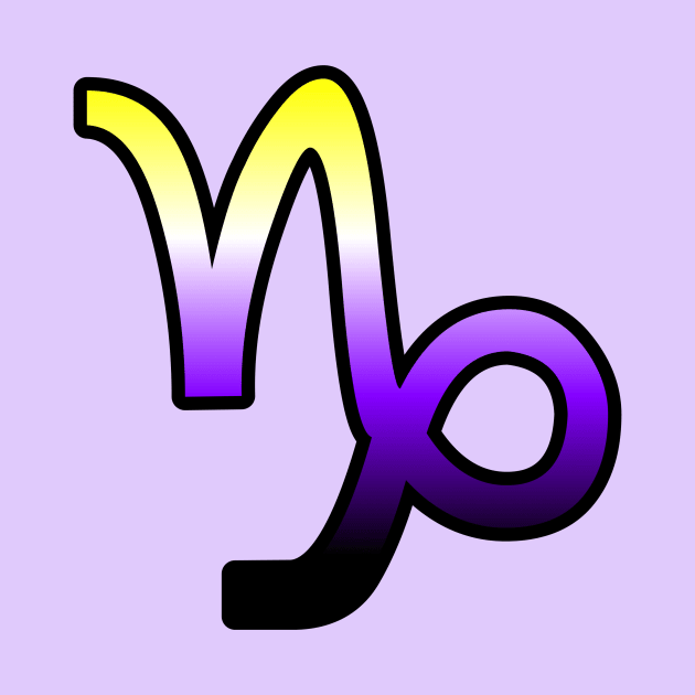 Capricorn Nonbinary Pride Symbol by SillyStarlight