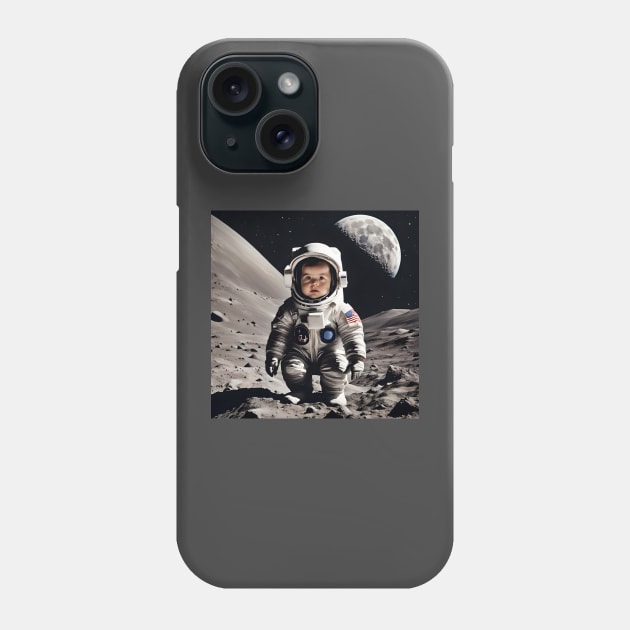 Baby Astronaut on a Moon Walk Phone Case by erickphd