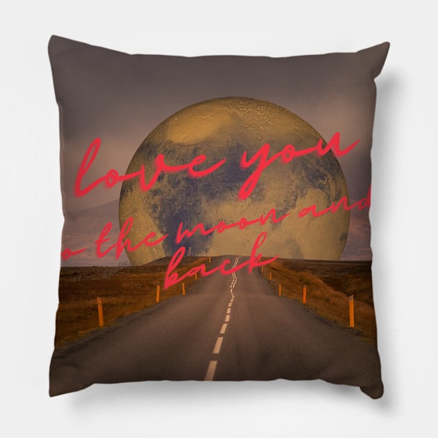 Love You To The Moon: A Love Collage Pillow by Amourist