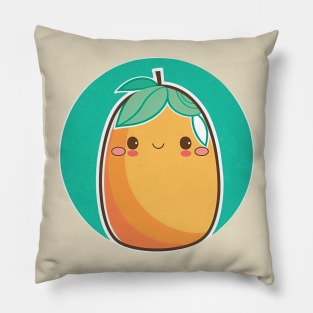 Cute Kawaii Papaya Sticker - Adorable Cartoon Fruit Illustration - Perfect for Papaya Lovers, Kawaii Fans, and Tropical Fruit Enthusiasts - inspired by Herczeg Timea Pillow