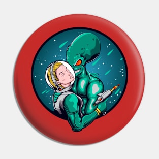 astronaut blind love alien Pin