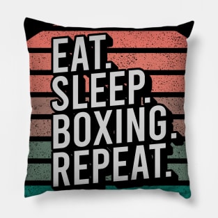 Vintage Retro Quote Eat Sleep Repaet Inspiration Pillow