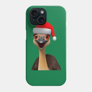 Santas Aussie Helper - Cute Christmas Emu Phone Case