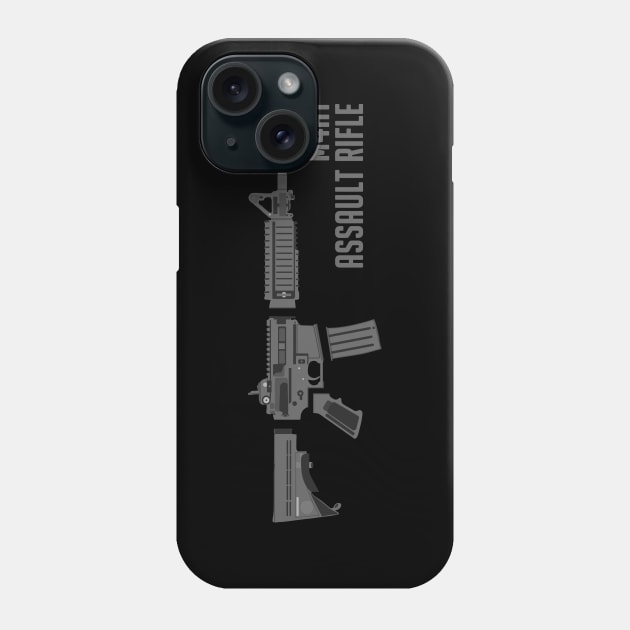 M4A1 assault rifle Phone Case by fitripe