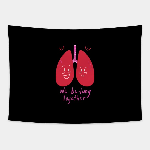 Pneumonia Awareness Lungs Encouragement Inspirational Motivational Quote Doctor Nurse Cancer Survivor Purple Ribbon Cancer Support Hope Love Mental Health Depression Anxiety Gift Idea Tapestry by EpsilonEridani