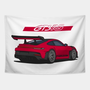 Rear car 911 gt3 rs red Tapestry