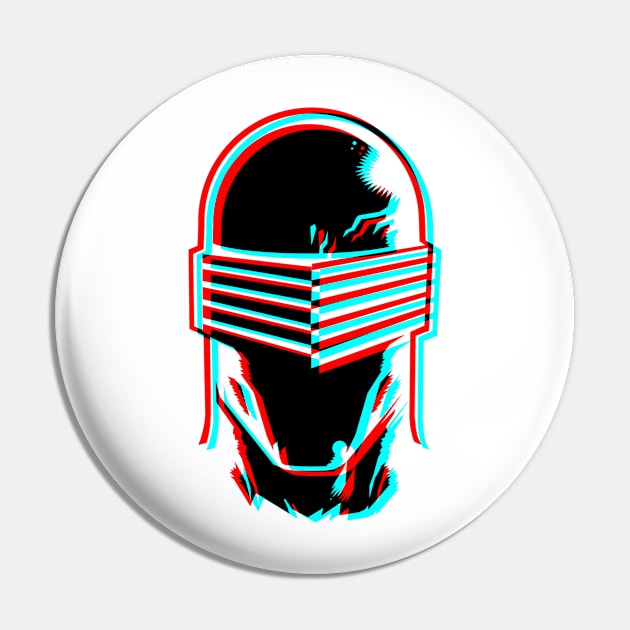 Retro 3D Glasses Style - Snake eyes Pin by KERZILLA