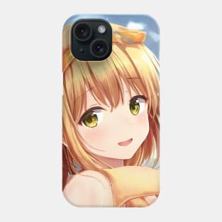 Cute anime face of blonde girl Phone Case