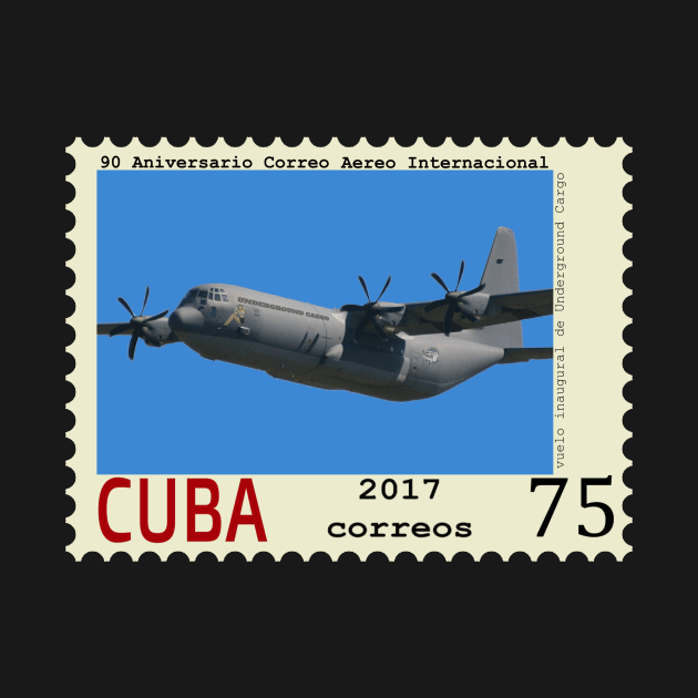 Underground Cargo Plane Postage Stamp by Underground Cargo