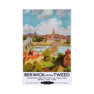 Vintage British Railways Travel Poster for Berwick upon Tweed T-Shirt