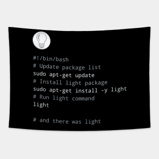 The command line as a tool of creation - Let there be light Tapestry