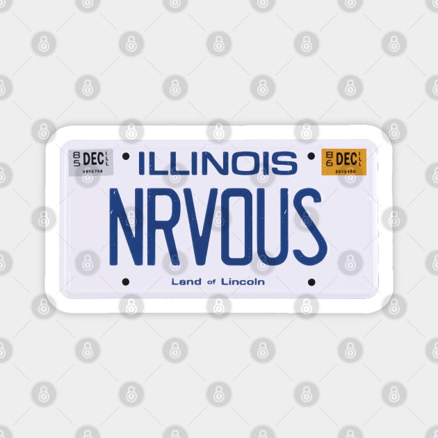 NRVOUS - Ferris Bueller Ferrari license plate Magnet by BodinStreet