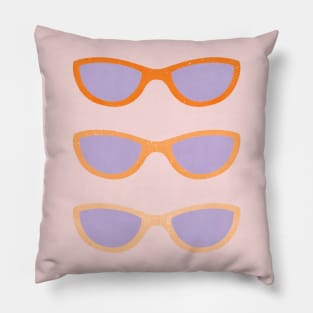 Orange and purple sunglasses Pillow