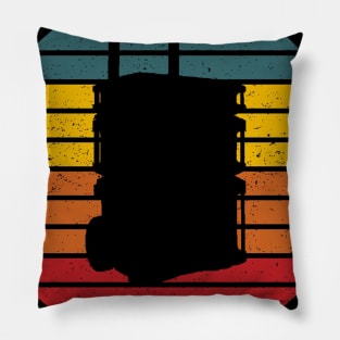 Packout Retro Sunrise Silhouette Design Pillow