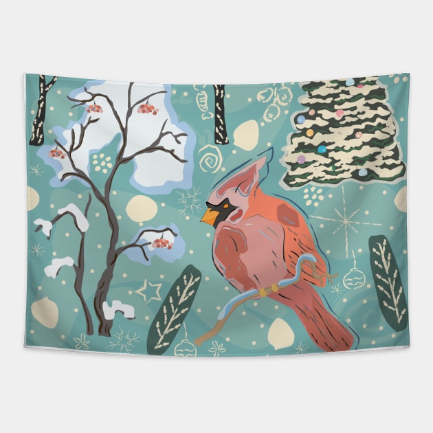 Cardinal Tapestry by KristinaStellar 