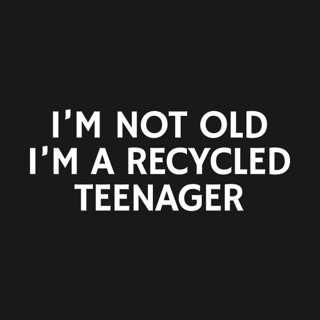 I'm Not Old I'm A Recycled Teenager by manandi1