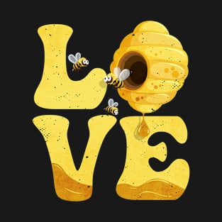 Beekeeper Beekeeping Beehive Bees Honey LOVE T-Shirt