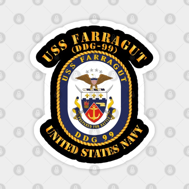 USS Farragut  (DDG - 99) Magnet by twix123844