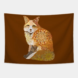 Mandala Fox Tapestry