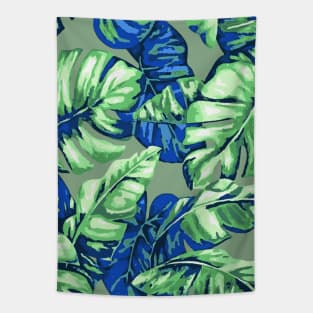 Tropical Leaves Camouflage Of Banana and Monstera 4 Tapestry