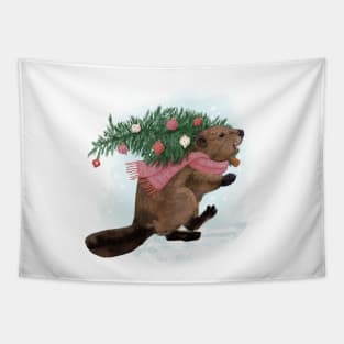 Mr. Beaver's Christmas Tree Tapestry