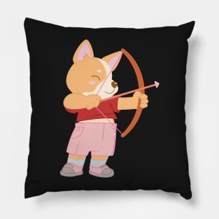 Archery Cute Puppy Dog Player - Girl Kids gift design Pillow