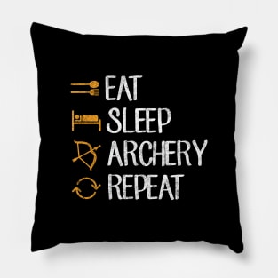 Eat sleep archery repeat Pillow