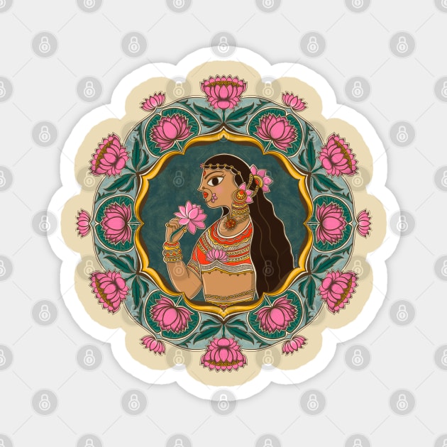 Indian lotus  Queen Magnet by Prita_d