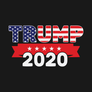 Trump For President 2020, American Flag, Pro Trump Gift print T-Shirt