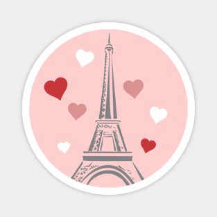 Love Paris Illustration Magnet