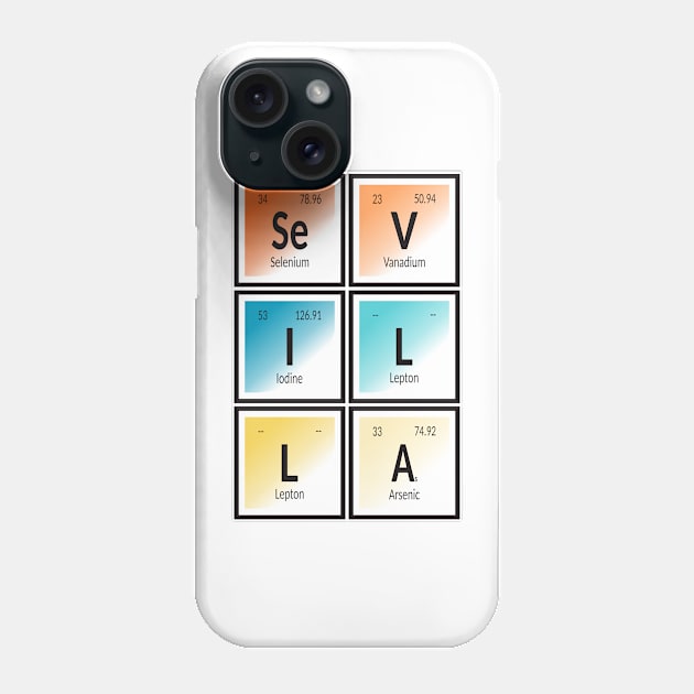 Sevilla City | Periodic Table Phone Case by Maozva-DSGN