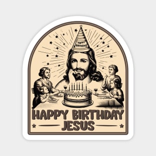 Happy Birthday Jesus // Vintage design Magnet